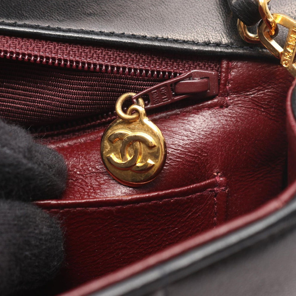 Chanel Shoulder Bag Mademoiselle Black Lambskin — view 8