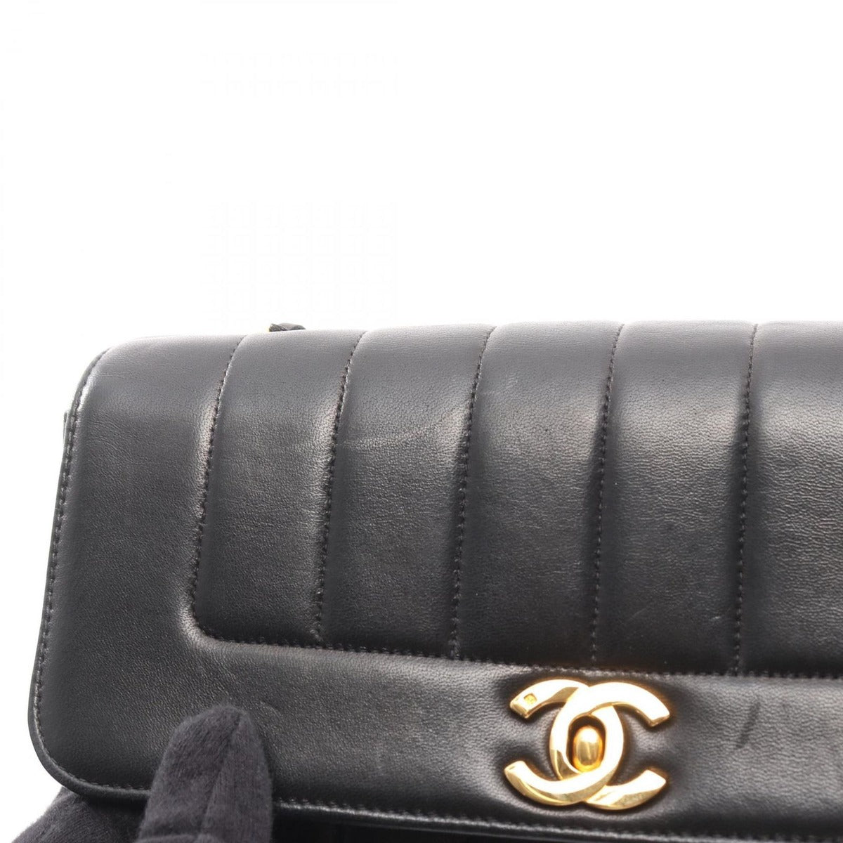 Chanel Shoulder Bag Mademoiselle Black Lambskin — view 9