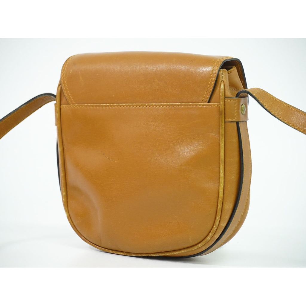 Celine Leather Shoulder Bag Pochette Brown — view 2