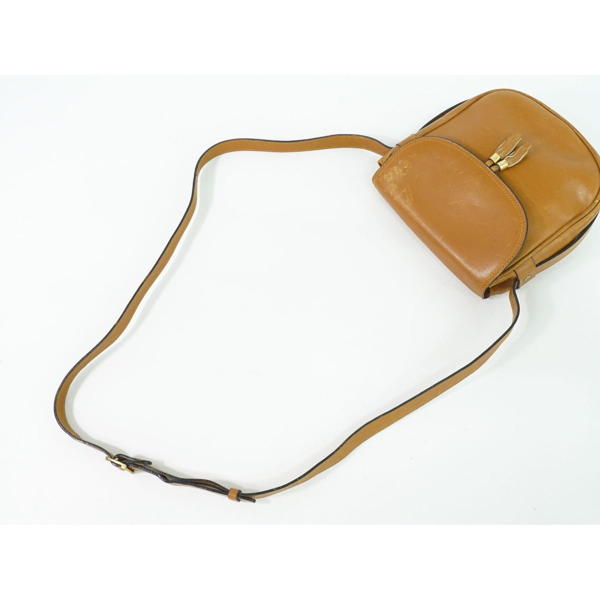 Celine Leather Shoulder Bag Pochette Brown — view 4