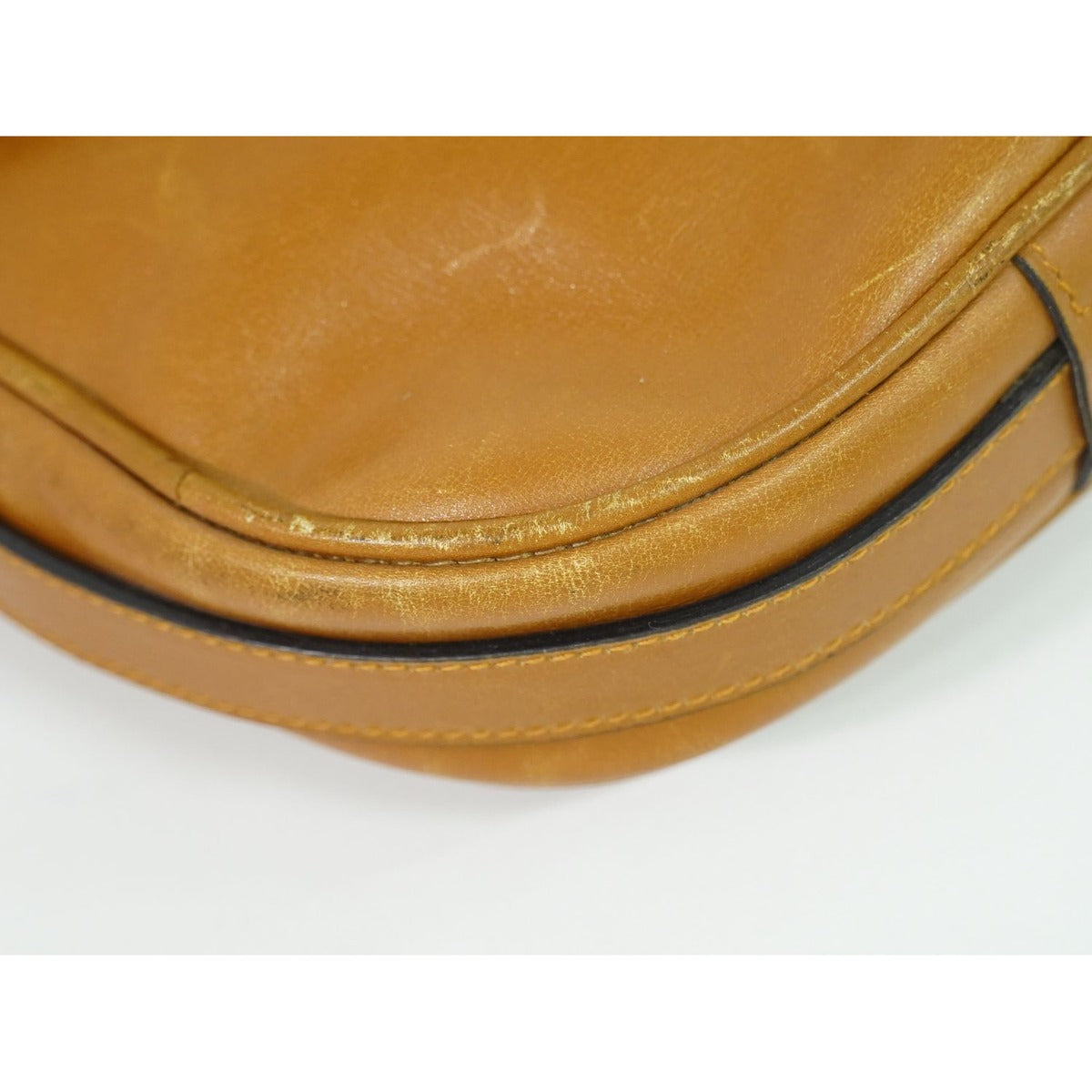 Celine Leather Shoulder Bag Pochette Brown — view 7