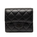Chanel CC Logo Quilted Black Lambskin