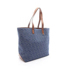 Fendi Tote FF Shopping Denim Blue Brown Canvas — view 2
