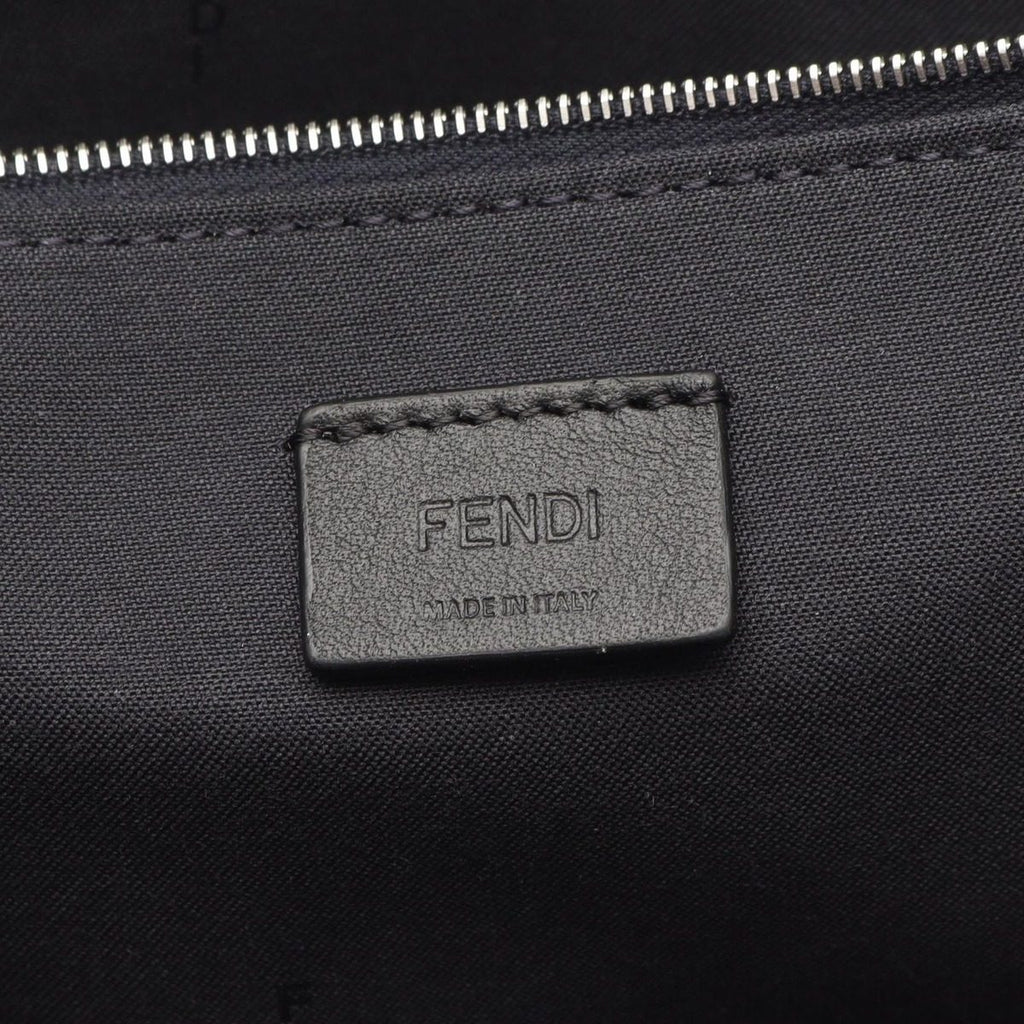 Fendi Tote FF Shopping Denim Blue Brown Canvas — view 4