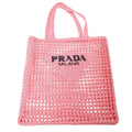 Prada Crochet Tote Pink