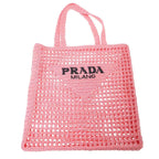 Prada Crochet Tote Pink