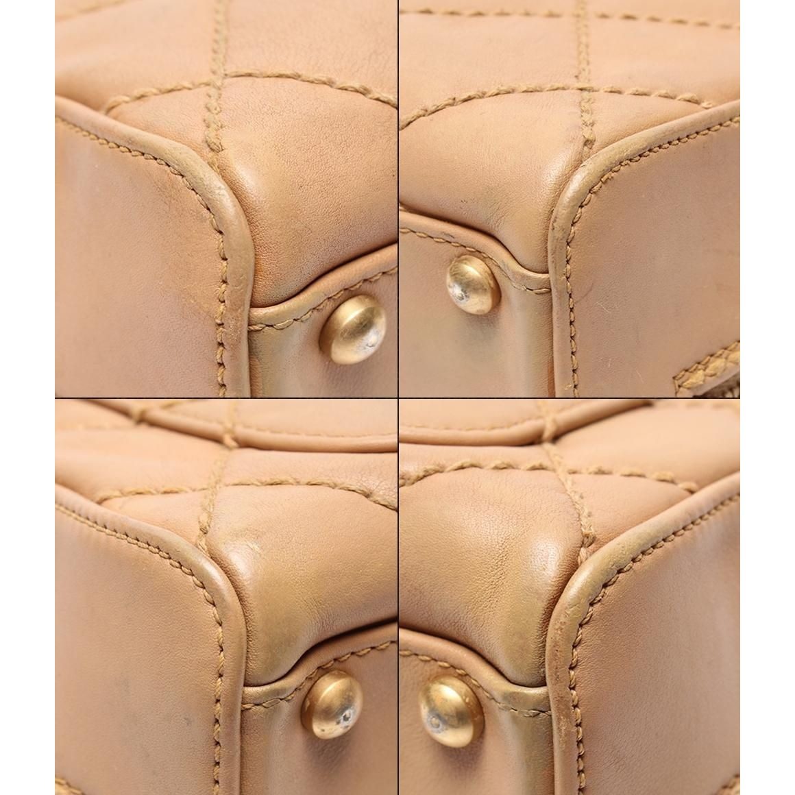 Chanel Handbag Gold Lambskin Wild Stitch — view 5