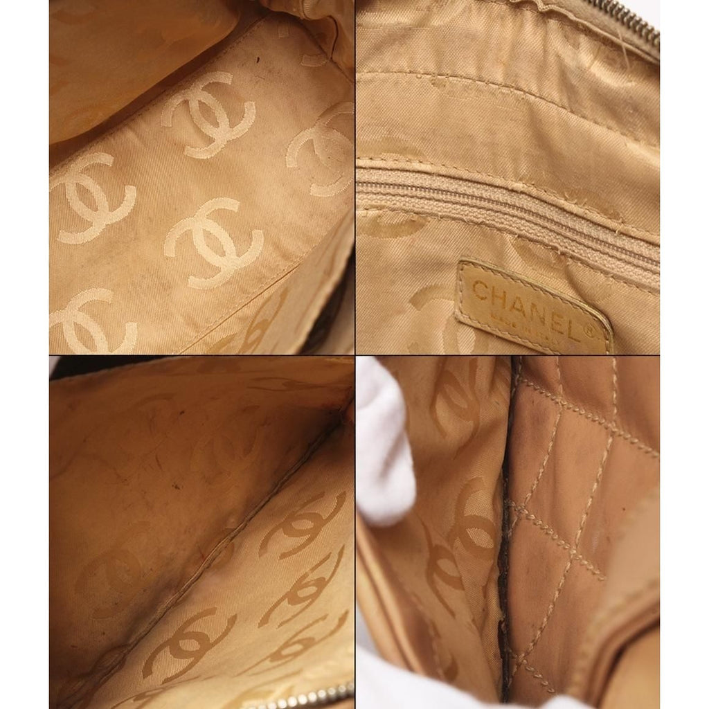 Chanel Handbag Gold Lambskin Wild Stitch — view 8
