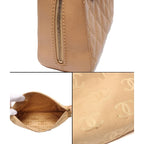 Chanel Handbag Gold Lambskin Wild Stitch — view 9