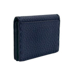 Fendi Selleria Bifold Leather Green Navy Card Case Silver — view 2