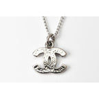 Chanel Coco Mark CC Rhinestone Silver White — view 6