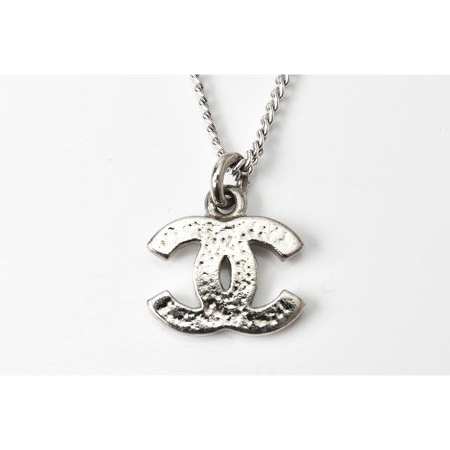 Chanel Coco Mark CC Rhinestone Silver White — view 6