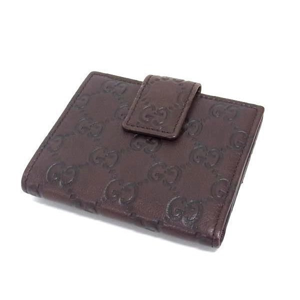 Gucci Bifold Wallet Guccissima 1147 Brown Leather Gold Hardware — view 2