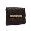 Gucci Bifold Wallet Guccissima 1147 Brown Leather Gold Hardware