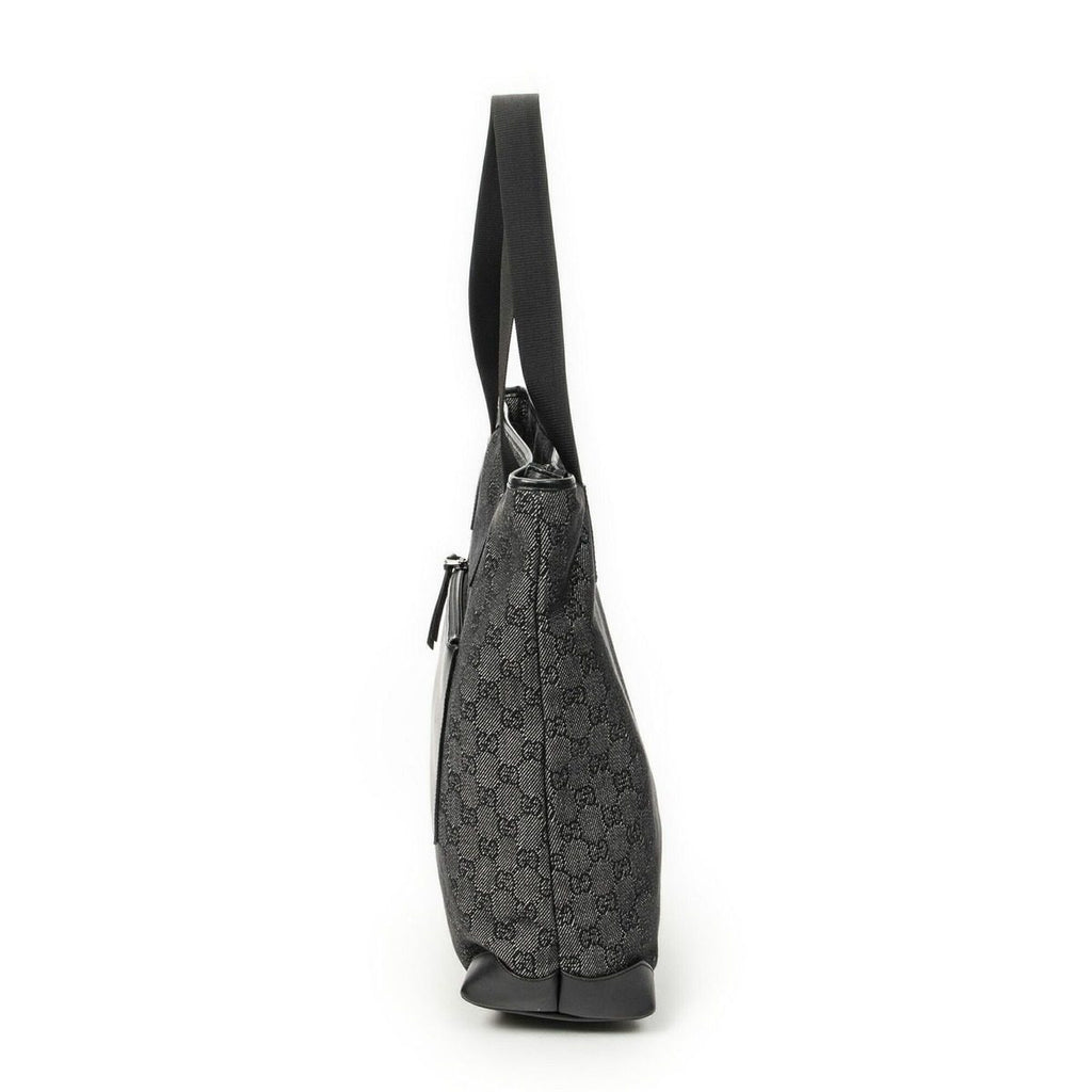 Gucci Vertical Black GG Denim Canvas Messenger Bag — view 3