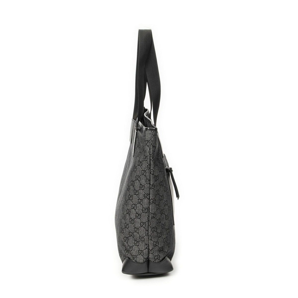 Gucci Vertical Black GG Denim Canvas Messenger Bag — view 4