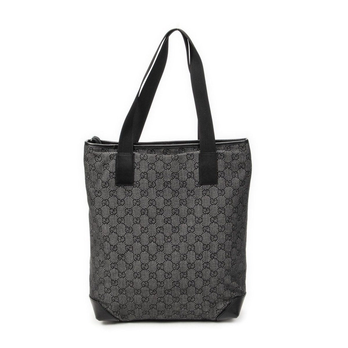 Gucci Vertical Black GG Denim Canvas Messenger Bag — view 5