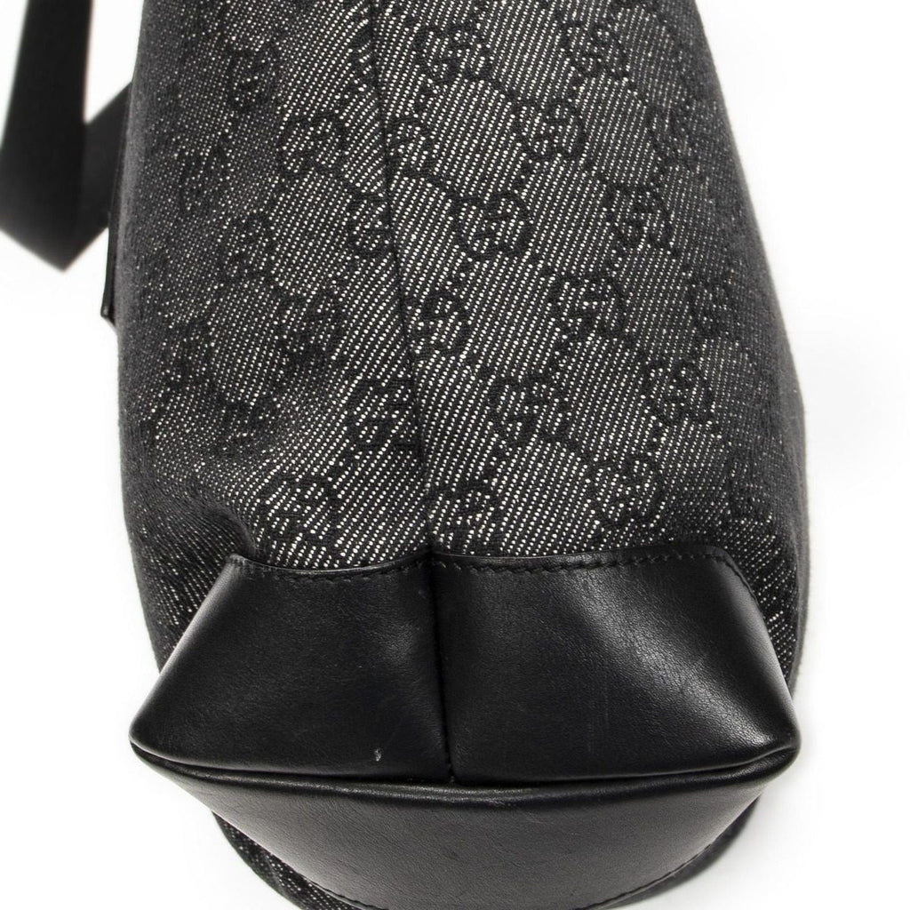 Gucci Vertical Black GG Denim Canvas Messenger Bag — view 8