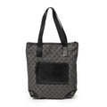Gucci Vertical Black GG Denim Canvas Messenger Bag