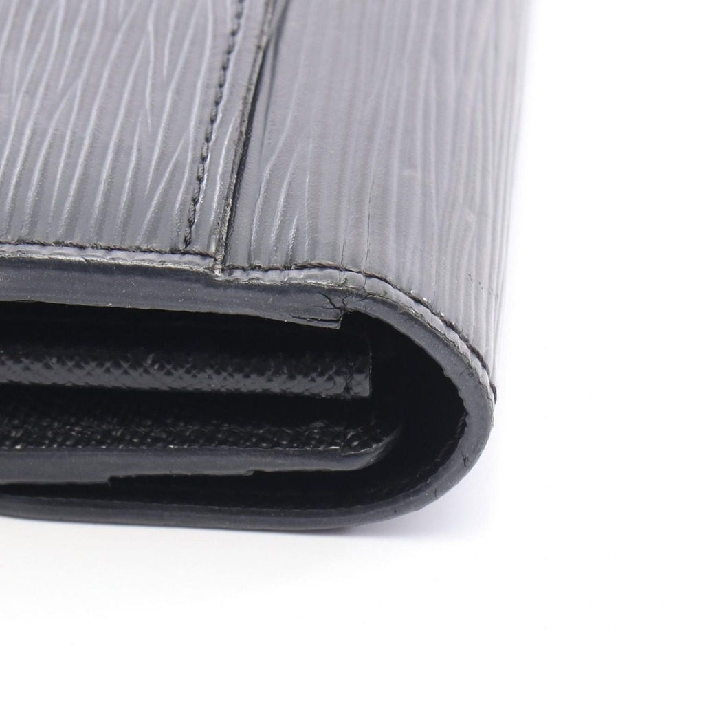 Louis Vuitton Bifold Wallet Portefeuille Sarah Noir Leather — view 9
