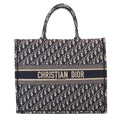 Dior Oblique Book Tote Large Canvas Navy