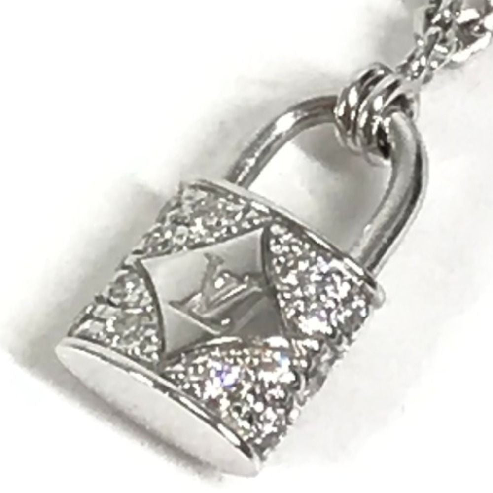 Louis Vuitton Necklace Pendentif Lockit XS Diamond Silver