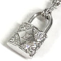 Louis Vuitton Necklace Pendentif Lockit XS Diamond Silver