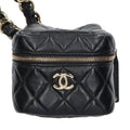 Chanel Mini Vanity Lamb Skin Chain Handbag