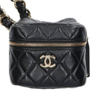 Chanel Mini Vanity Lamb Skin Chain Handbag
