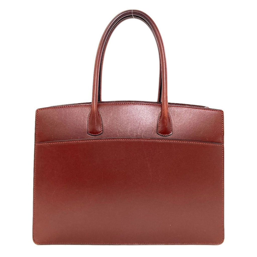 Hermes White Bath Gold Tote Box Calf