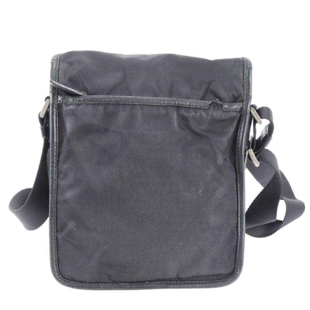 Prada Tessuto Nylon Triangle Logo Shoulder Bag Crossbody Messenger Black — view 2