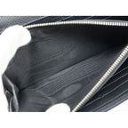 Saint Laurent Flap Wallet Leather Black Silver — view 6