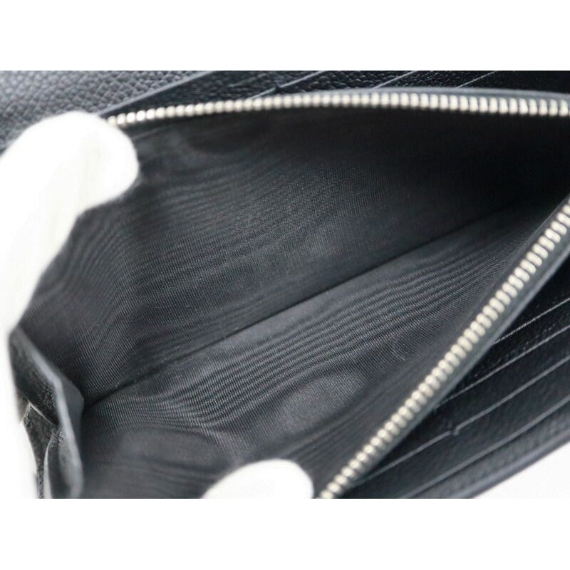 Saint Laurent Flap Wallet Leather Black Silver — view 6