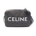 Celine Shoulder Bag Triomphe Medium Messenger Black Coated