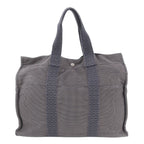 Hermes Her Line Tote Shoulder Business Document Leather Gray