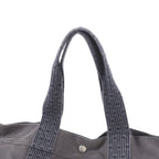 Hermes Her Line Tote Shoulder Business Document Leather Gray — view 2