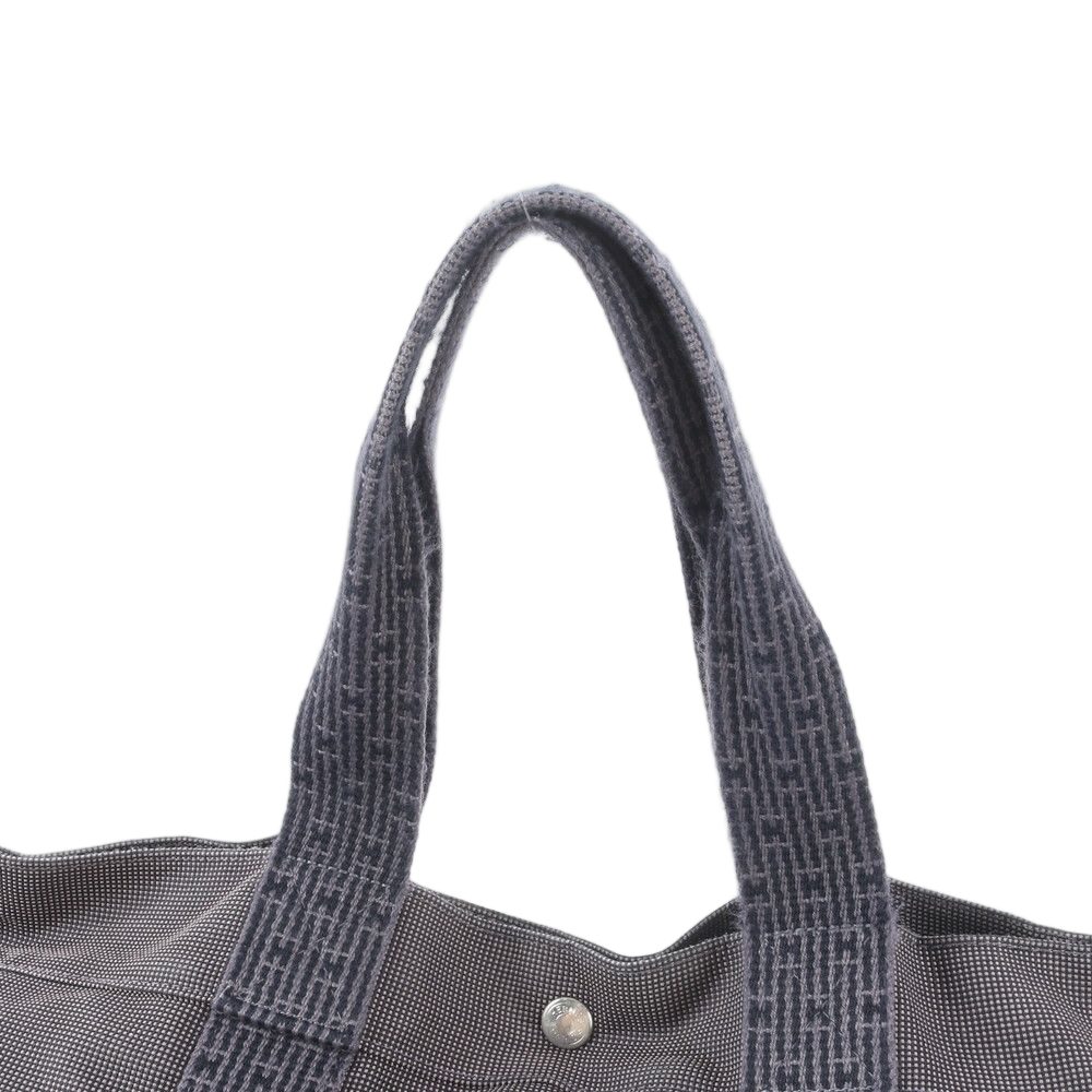 Hermes Her Line Tote Shoulder Business Document Leather Gray — view 2