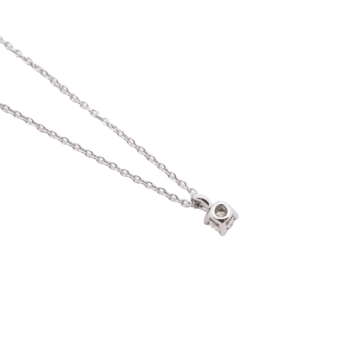 Tiffany & Co Necklace Solitaire Platinum Diamond — view 2