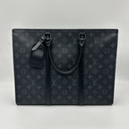 Louis Vuitton Monogram Eclipse Sac Plat Horizontal Zip Tote — view 2
