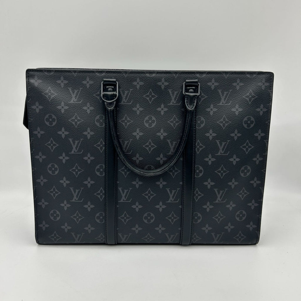 Louis Vuitton Monogram Eclipse Sac Plat Horizontal Zip Tote — view 3