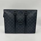 Louis Vuitton Monogram Eclipse Sac Plat Horizontal Zip Tote — view 3