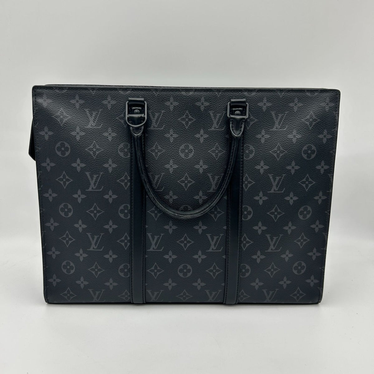 Louis Vuitton Monogram Eclipse Sac Plat Horizontal Zip Tote — view 3