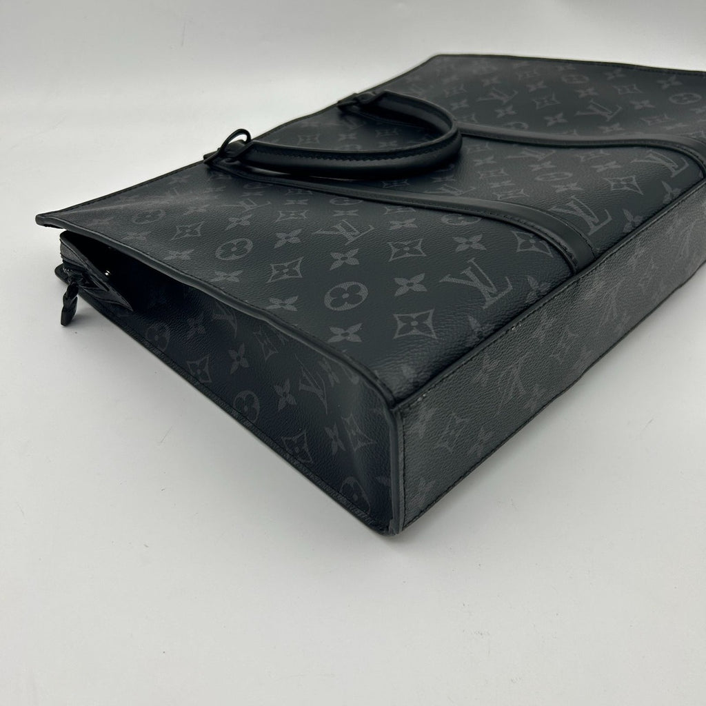 Louis Vuitton Monogram Eclipse Sac Plat Horizontal Zip Tote — view 7