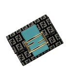 Fendi Trifold Wallet Blue Black Zucchino 8 M0023