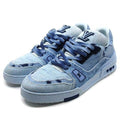 Louis Vuitton Trainer Line Monogram Denim Bleached Sneakers