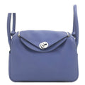Hermes 2-Way Bag Lindy 26 Tresage Veau Swift Blue Brighton Capucines Saffiano