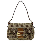 Fendi Bag Handbag Zucchino Canvas Brown Mini Micro Small — view 2