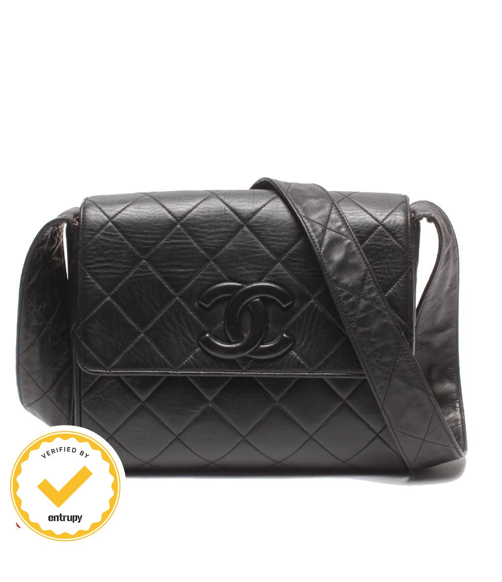 Chanel Shoulder Bag Crossbody Bag Quilted Lambskin Single Flap Gold