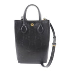 Gucci GG Super Mini Bag 2-Way Leather Shoulder Black