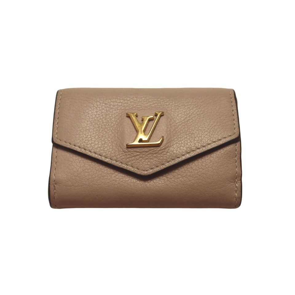 Louis Vuitton Leather Lock Mini Trifold Wallet